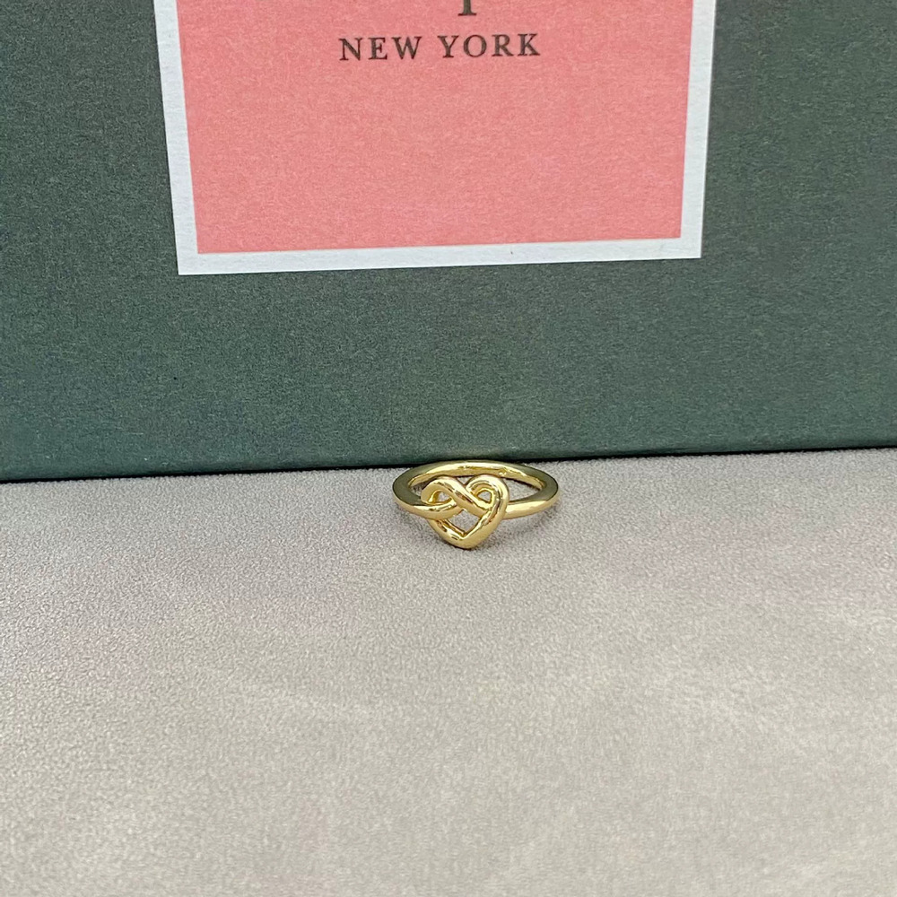 kate spade Knotted Heart Index Ring Adjustable Open Trendy